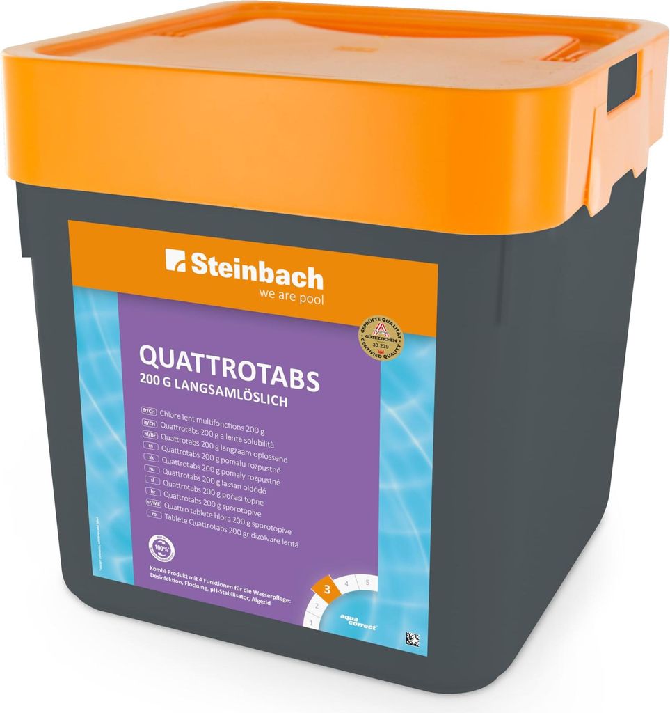 Steinbach | Poolpflege Quattrotabs | langsamlöslich | 200g Produktbild 