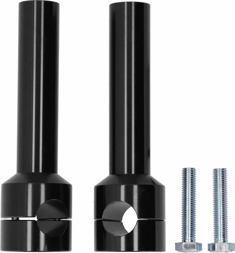 2 Rehausseurs de Guidon 25mm en Alliage d'Aluminium pour Moto Noir