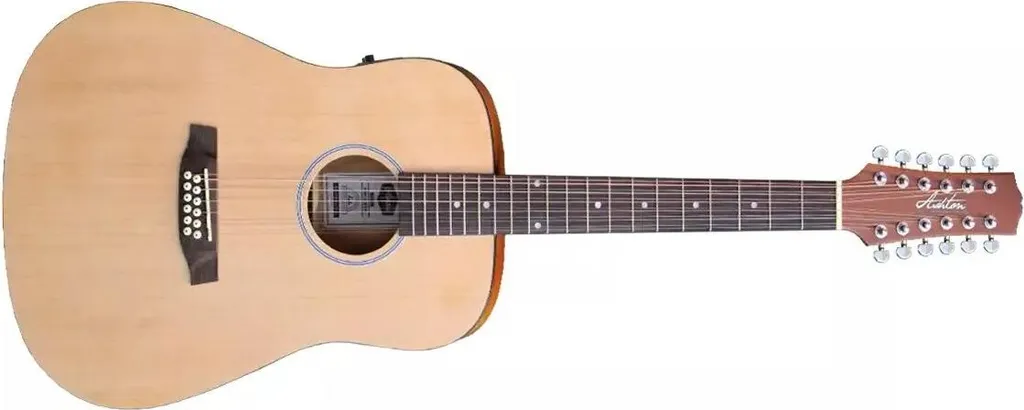 Guitare Folk Électro-Acoustique 12 Cordes Ashton D20/12EQ Finition Mat