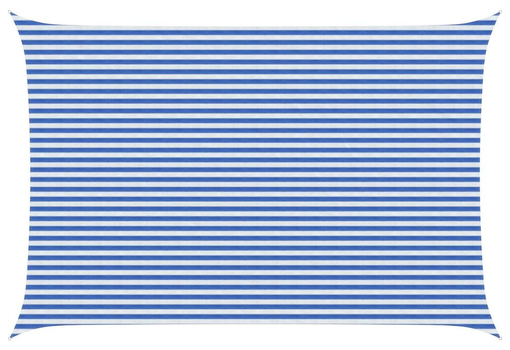Sonnensegel Blau und Weiß 4 x 6 m HDPE