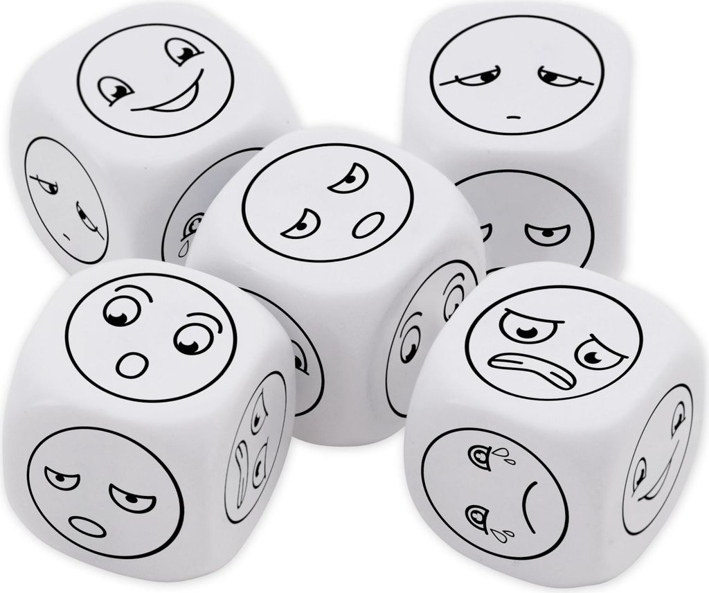 TimeTEX Würfel-Set Emotionen "6 Gesichter", 5-tlg. Produktbild 
