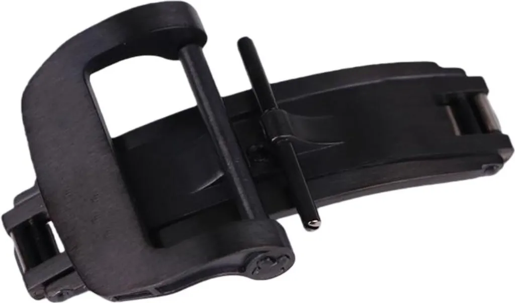 Fibbia Deployante 20mm Acciaio Inox Nero - Chiusura Butterfly Pro