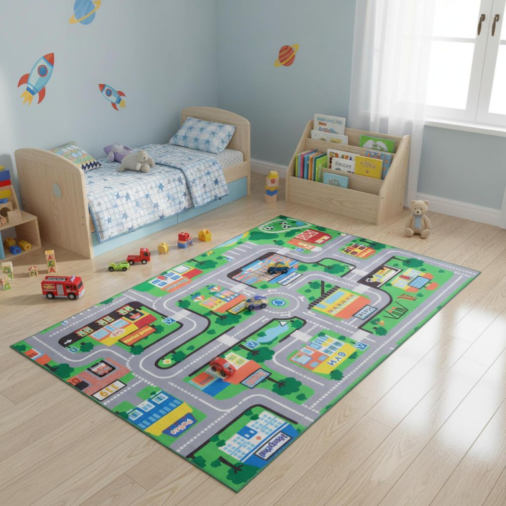 Tapiso Teppich JOY Kurzflorteppich rutschfest pflegeleicht modern Spielteppich Kinderzimmer 160 x 230 cm