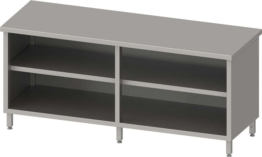 Arbeitsschrank offen mit Grund-und Zwischenboden 2000x700x850 mm, verschweißt