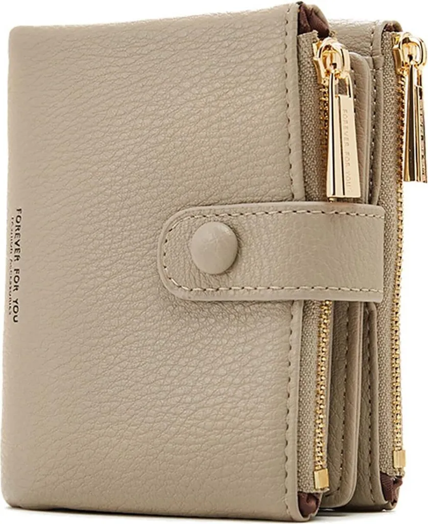 Piccolo Portafoglio Donna Organizzato - Finto Cuoio Resistente Slim