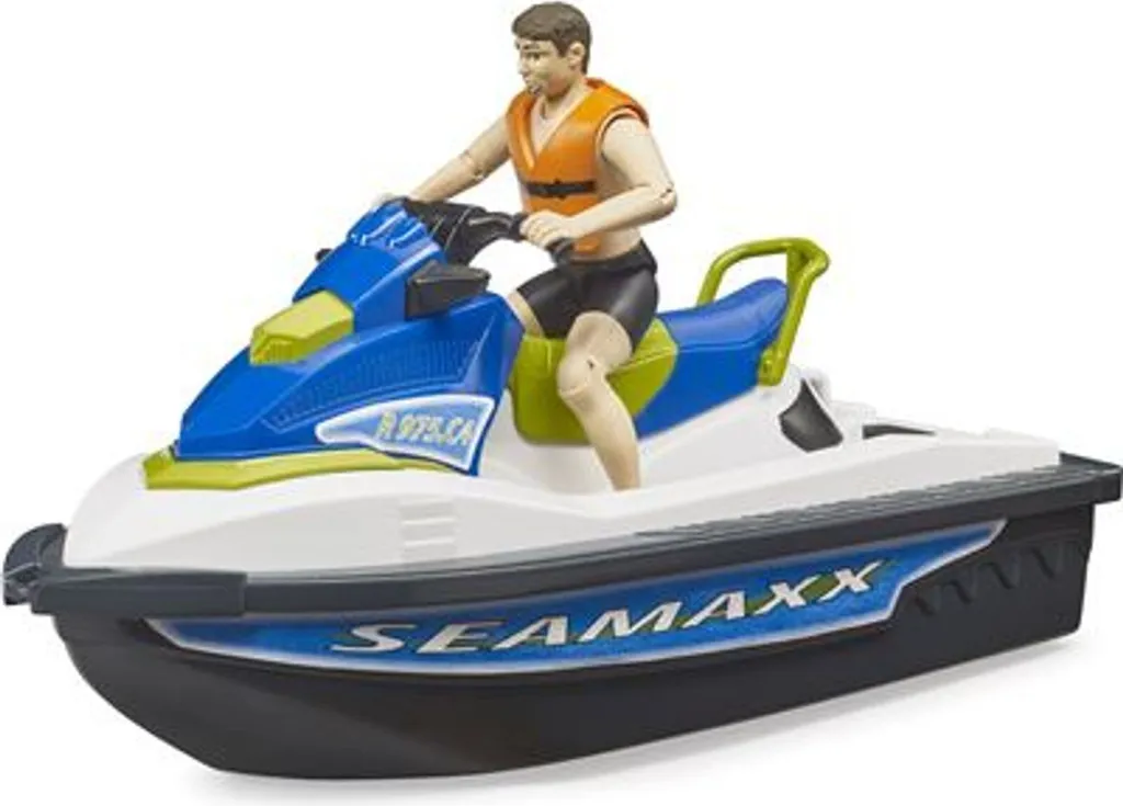 Scooter des mers solide Bruder avec pilote figurine qui ne coule pas