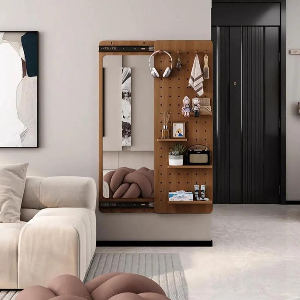 Miroir d'Entrée avec Rangement Mural pour Optimiser les Petits Espaces - 5