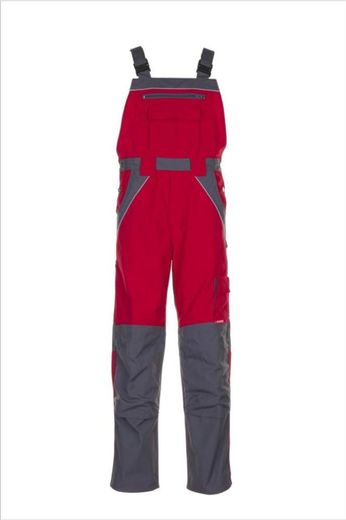 Planam Latzhose Plaline Gr. 46 rot/schiefer