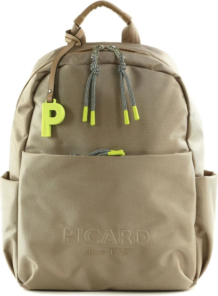 PICARD Lucky One Sac à Dos de Loisirs en Cuir de Vachette Sand Taupe