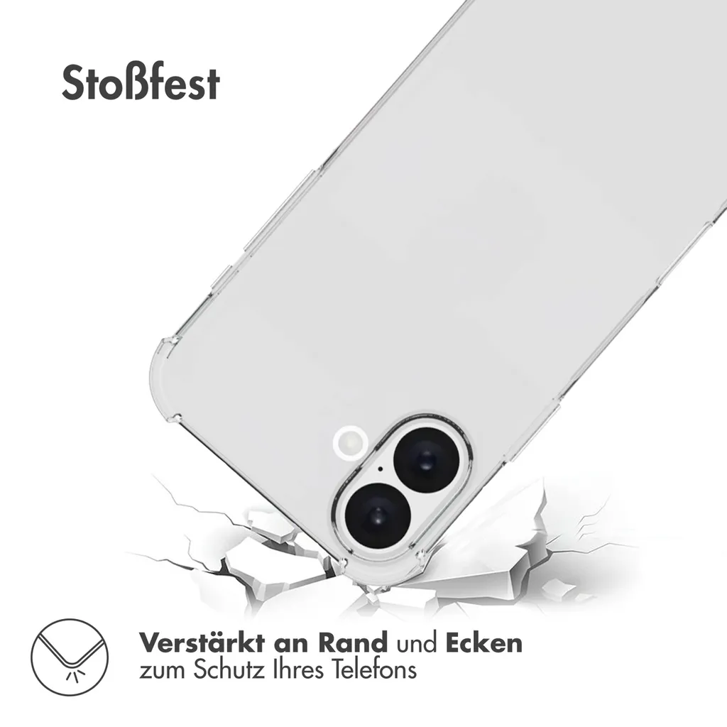 Migliore Custodia iPhone 16 imoshion Shockproof - Trasparente e Forte - 2