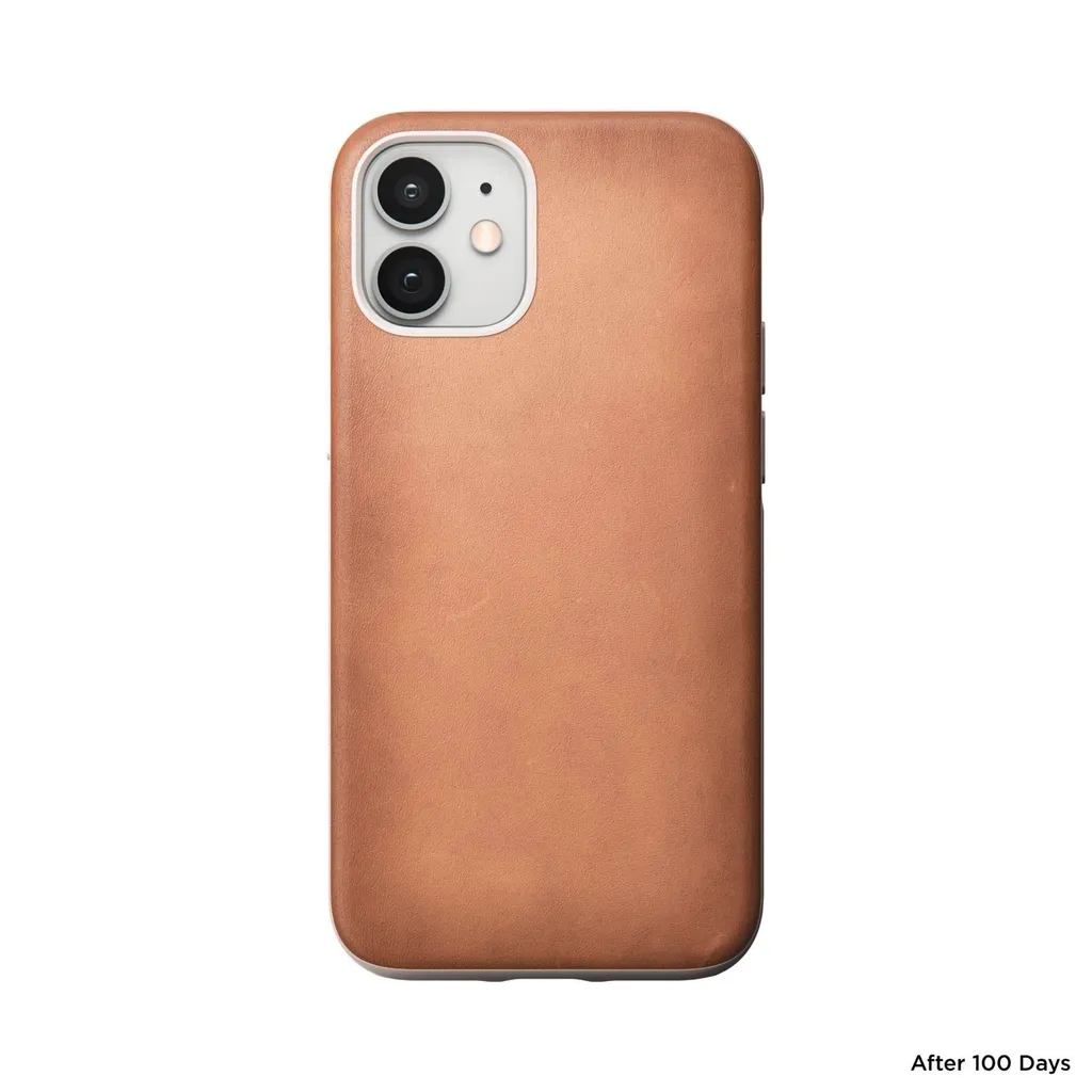 Nomad Rugged Case iPhone 12 Mini Coque en Cuir Véritable Beige Horween - 3
