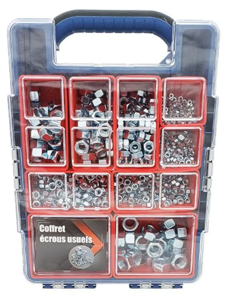Écrous hexagonaux HU haute résistance zingué blanc - Pack 1010 pcs
