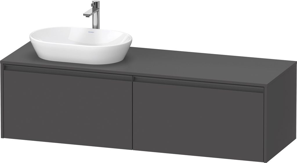 Duravit Ketho.2 Wastafelonderkast 160x55x45,9 cm Mat Grafiet