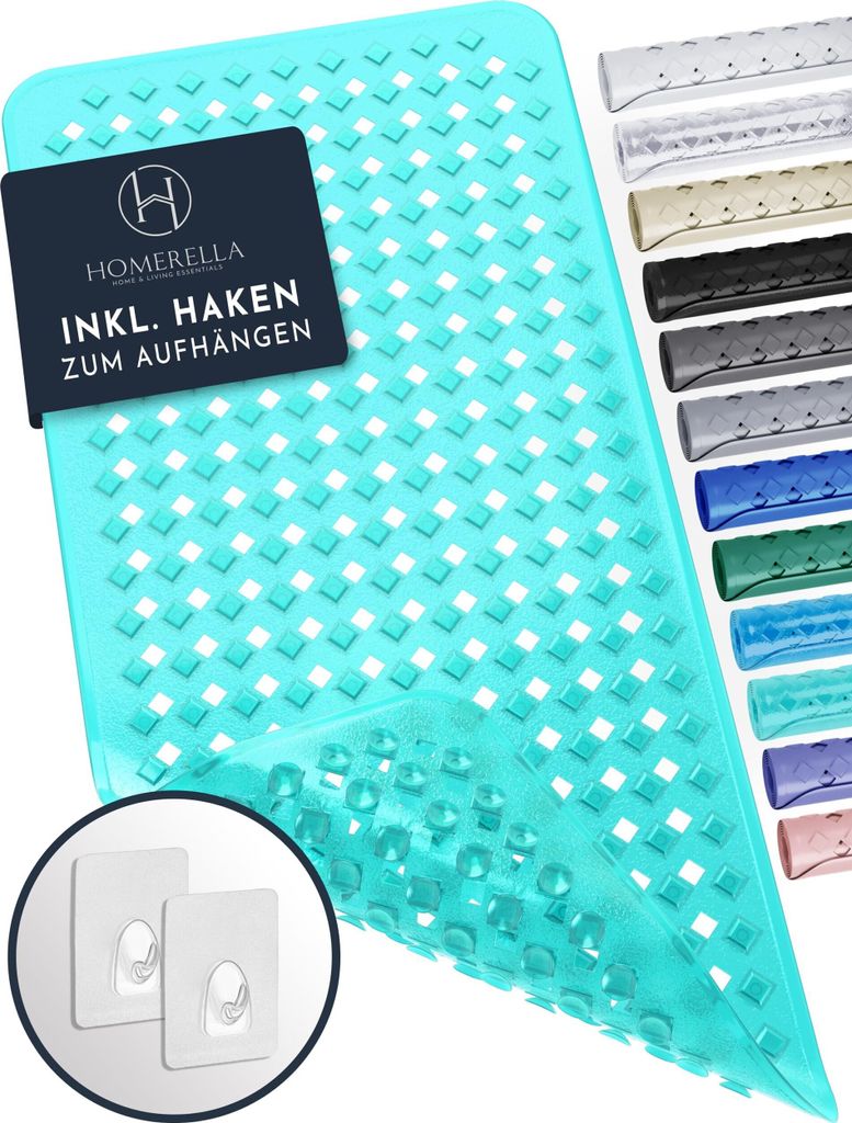 Homerella Badewannenmatte rutschfest Hautsensitiv 88x39cm Produktbild 