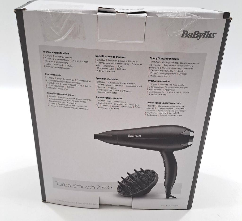 BaByliss D572DE Suszarka do włosów 2200 W Czarny Zdjęcie produktu 15