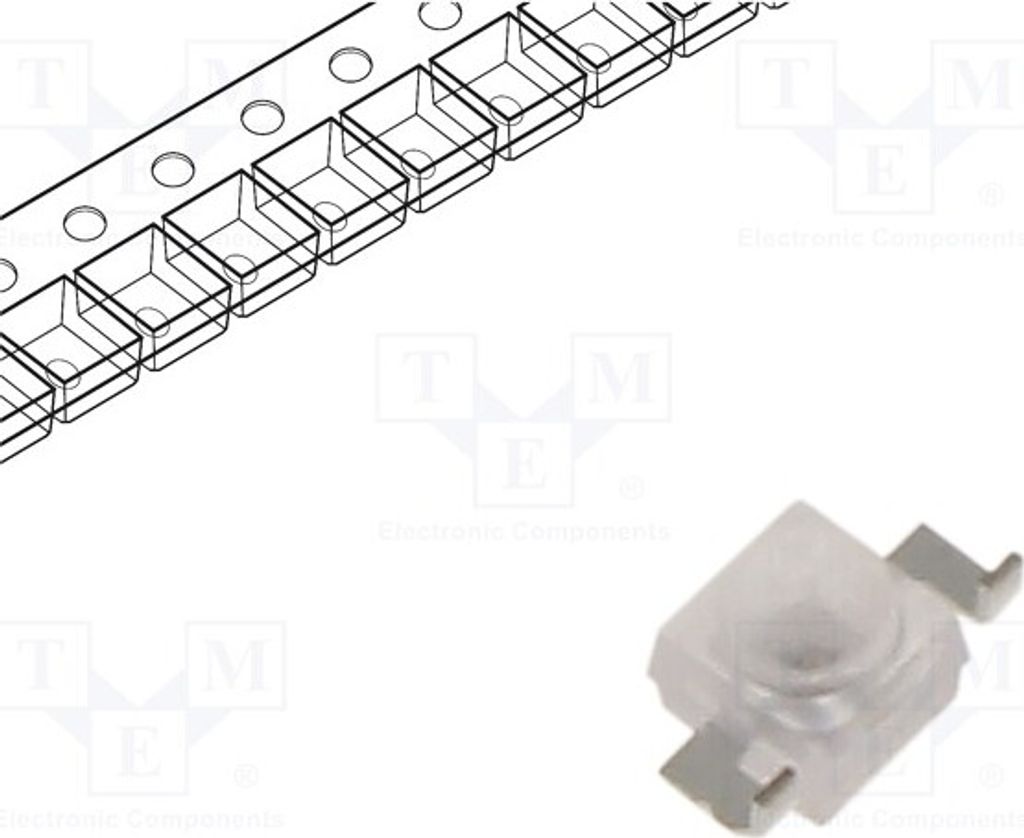 1x IR Sender 190mW 850nm transparent SMD 28° Abm: 2,3x2,55x2,3mm VSMY2853SL Infra