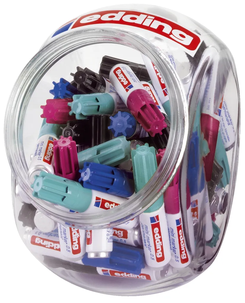 Marqueur permanent de poche edding - Lot de 60 petits feutres indélébiles