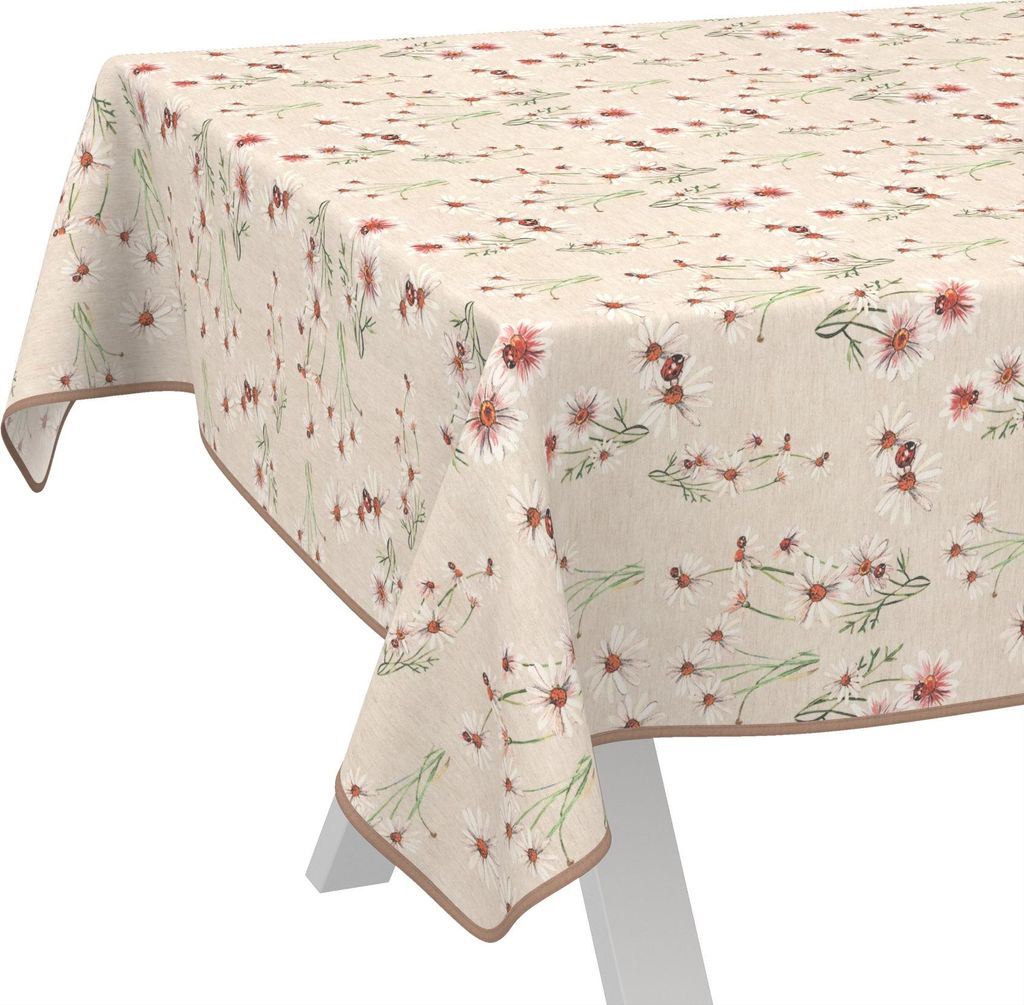 Tischdecke Thalia-Azulejos Beige 140x140cm Band