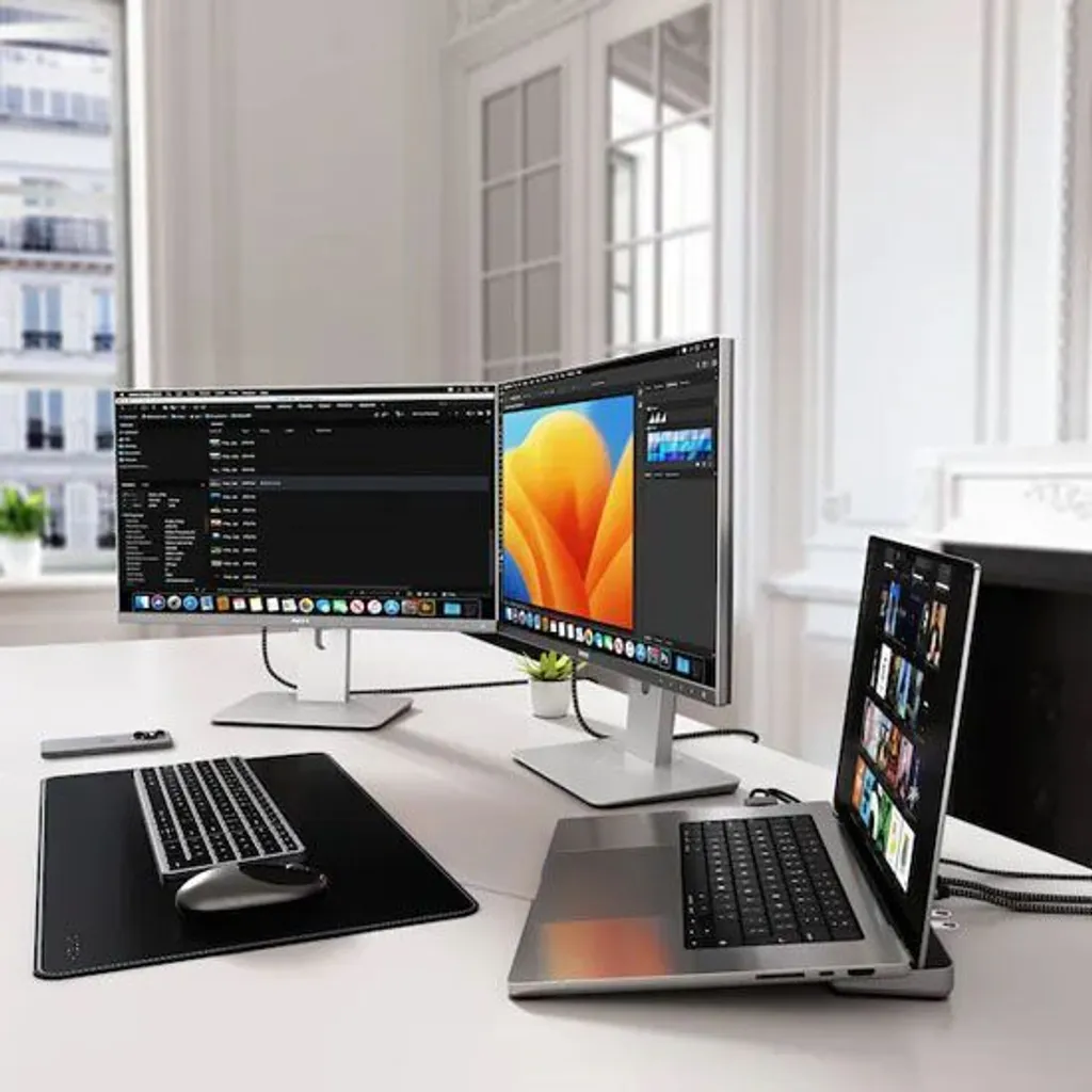 Dock USB-C Satechi pour Double Écran et Périphériques - Support Bureau - 11