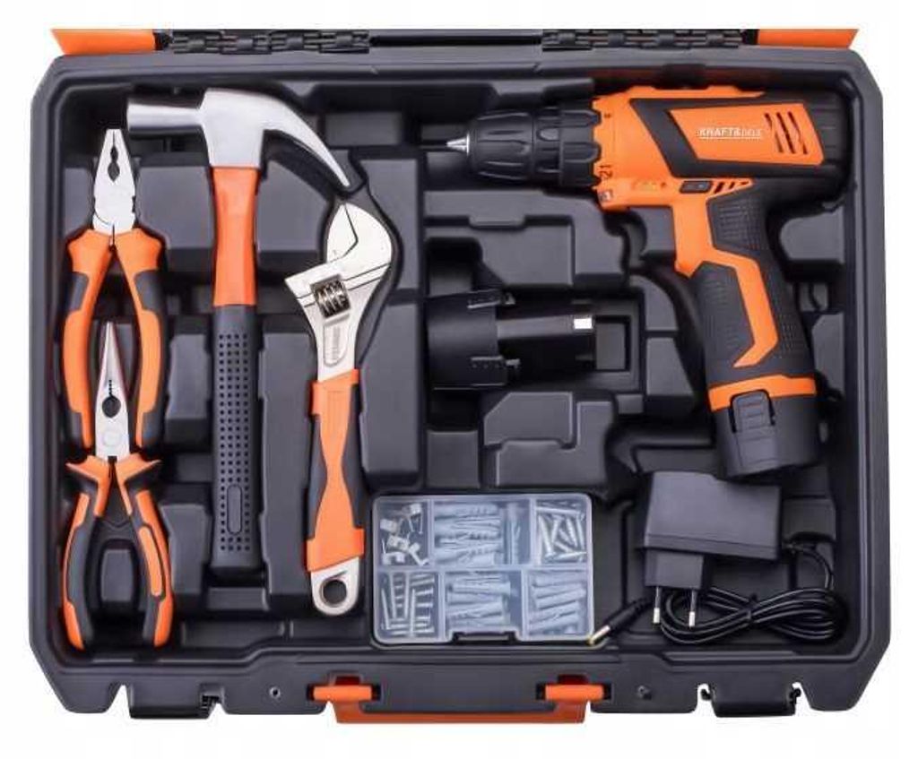 Kraft&Dele KD3357 AKU Bohrer-Schraubendreher im Koffer mit Zubehör