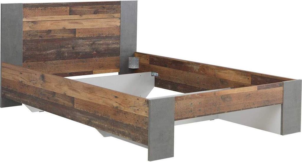 Bettgestell in Old Wood Vintage - 145,1x204,9x90,5cm (BxHxT)