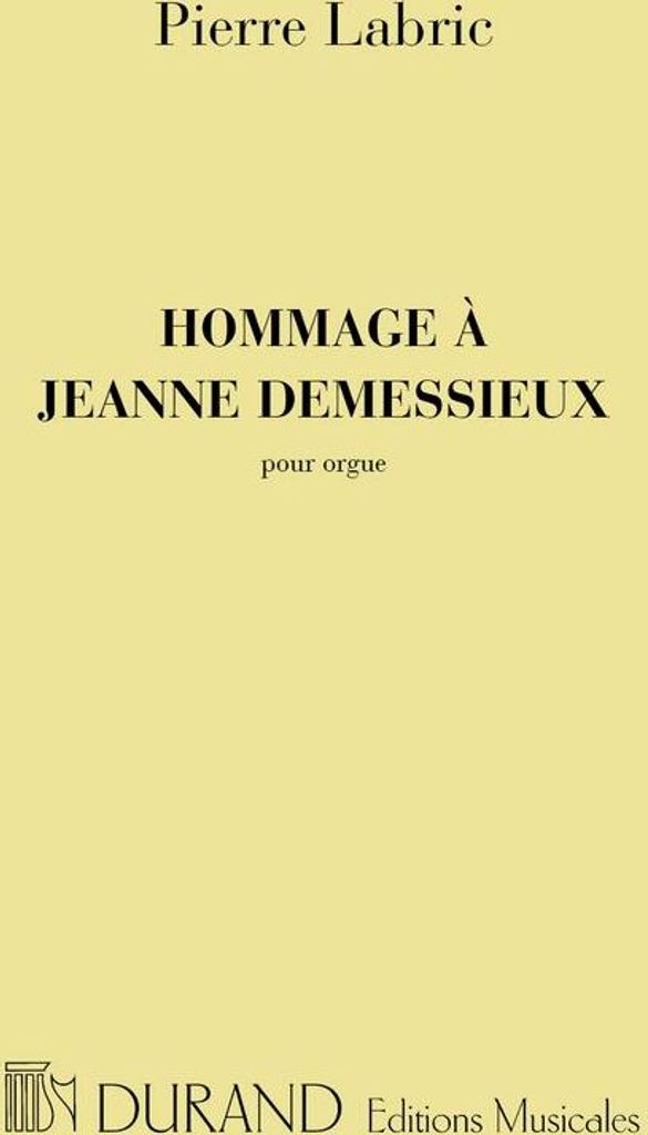 Labric Hommage A Jeanne Demessieux Orgue Harmony