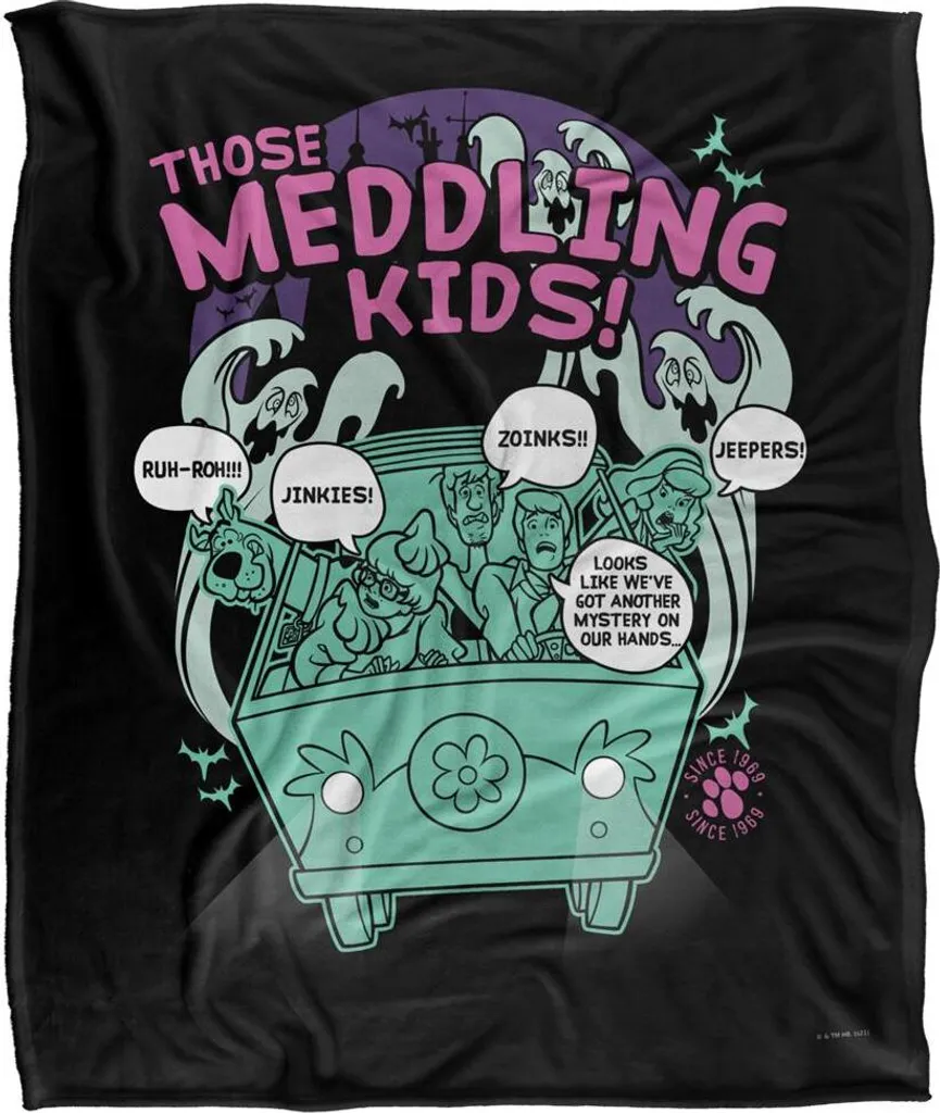 Plaid Scooby-Doo Meddling Kids Couverture Douce TV18524 Colorée Unique