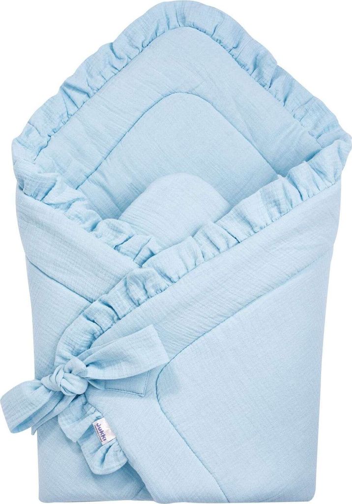 JUKKI Babyhörnchen Decke für Neugeborene MUSSELIN Babydecke Produktbild 