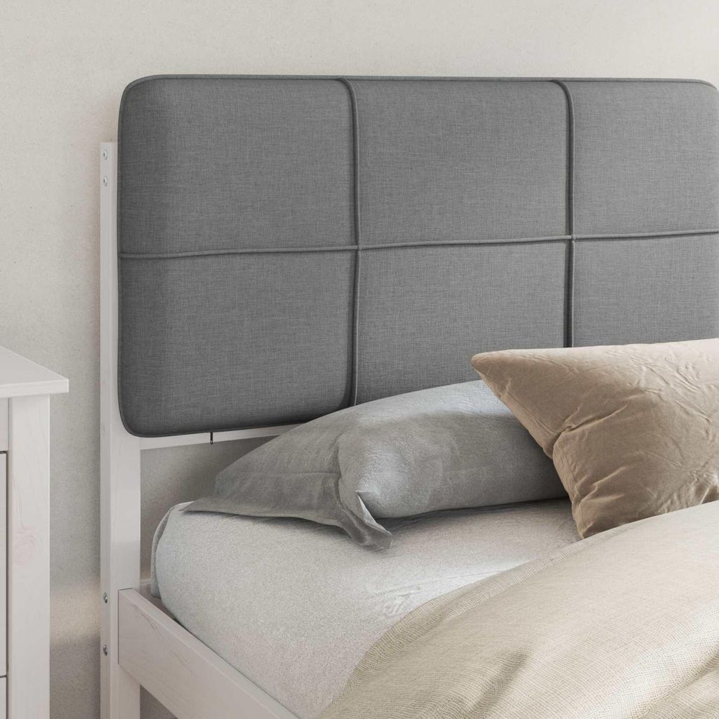 “2026 Modern“ Bettgestell mit gepolstertem Kopfteil Hellgrau 180 x 200cm - Designermöbel 615218 - Klassische BettenJugendbett Tagesbett