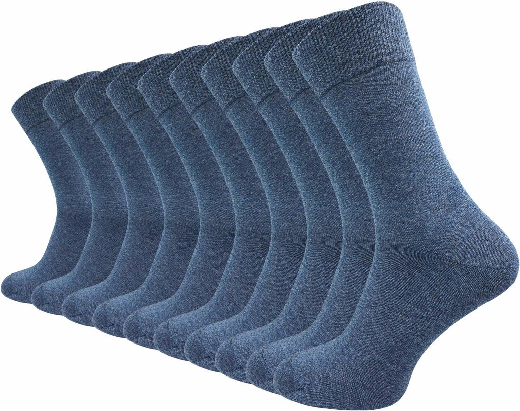 Gawilo PREMIUM Baumwollsocken ohne drückende Naht | extra weich gekämmte Baumwolle | Damen & Herren (10 Paar), Jeans / 43 - 46