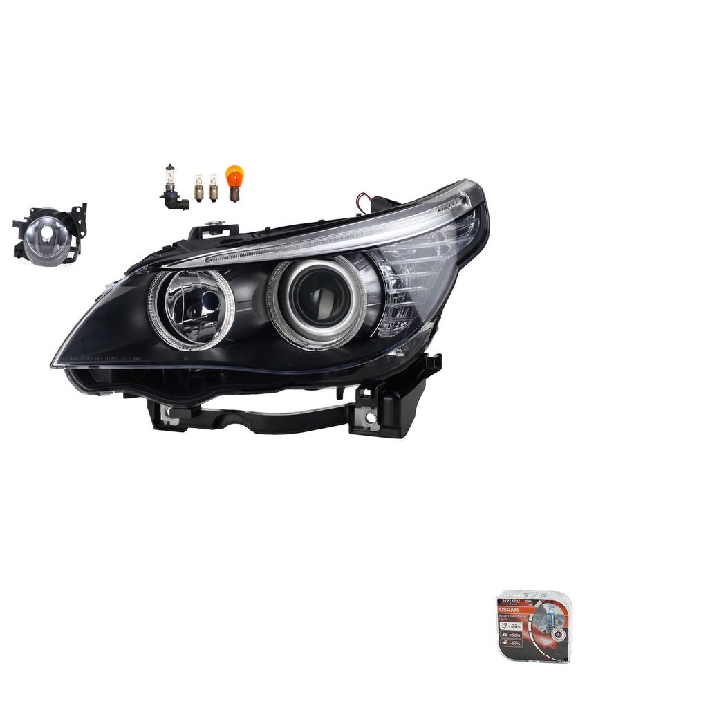 Johns, Scheinwerfer + Osram Night Breaker Laser passend für BMW 5er E60 E61 04/07-03/10L 63127177727 63177897187 7897187