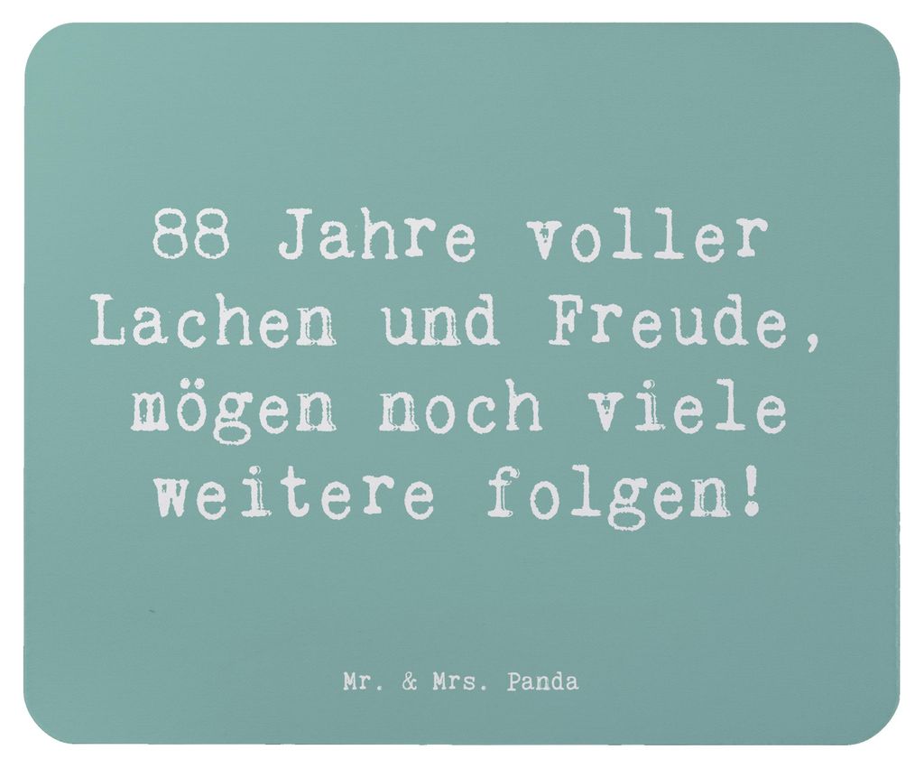 Mr. & Mrs. Panda Mauspad Spruch 88. Geburtstag Freude - Meeresbrise - Geschenk, Mousepad, laptop, Mouse Pad, unvergesslicher, computer, notebook, G...
