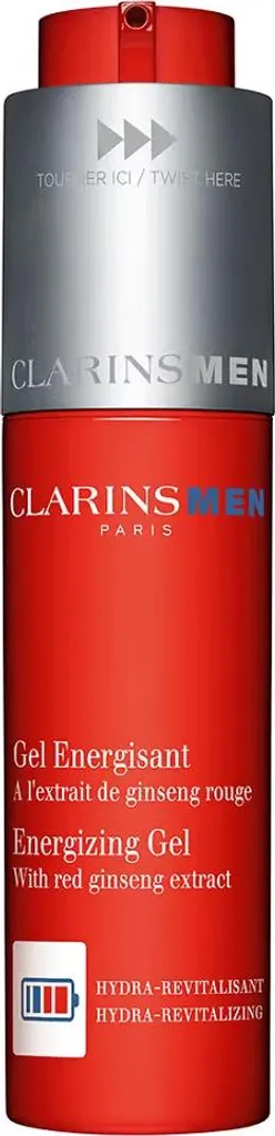 Clarins ClarinsMen Gel Energizzante, Uomo, 50 ml, Gel, Pelle mista, Pelle secca, Pelle normale, Pelle grassa, Detergente, Idratante, Flacone con pompetta
