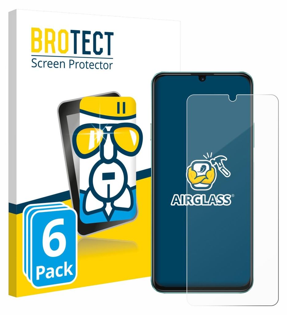 6x BROTECT Schutzglas für Huawei Enjoy 70 Schutzfolie Panzer Folie Glas Display Schutz klar