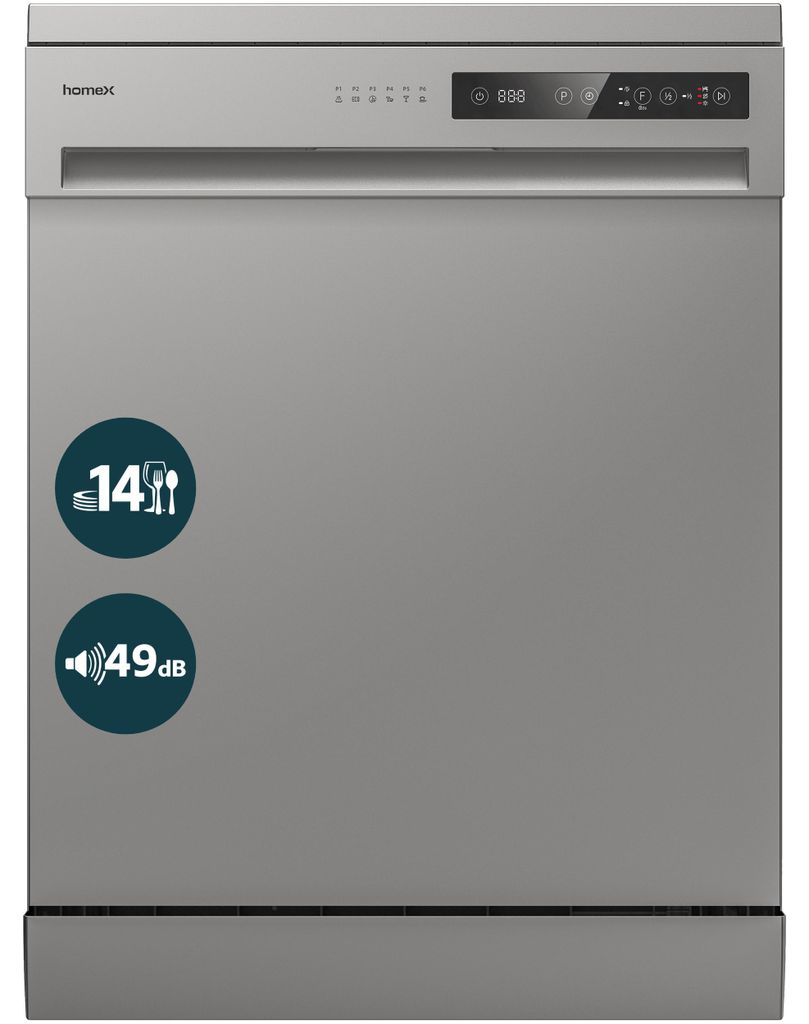 homeX DWFS601449E-S Geschirrspüler 60 cm, Spülmaschine Produktbild 