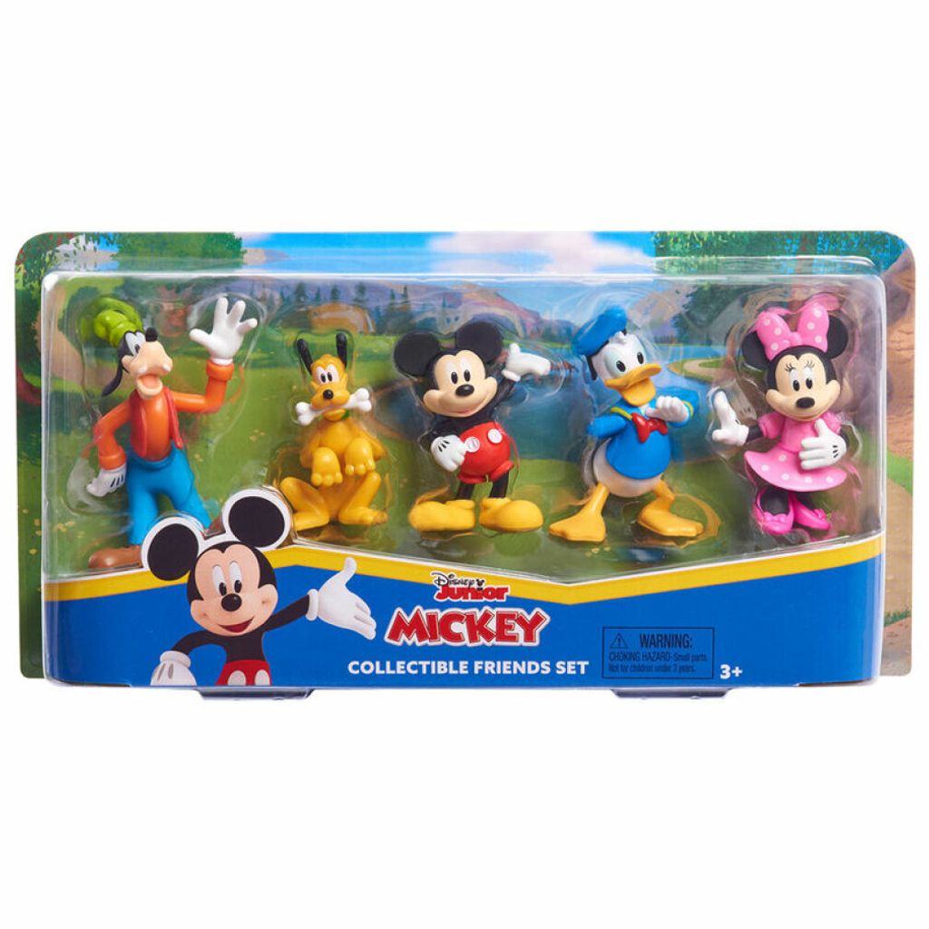 A set of Disney Mickey Mouse collectible figures in their packaging.