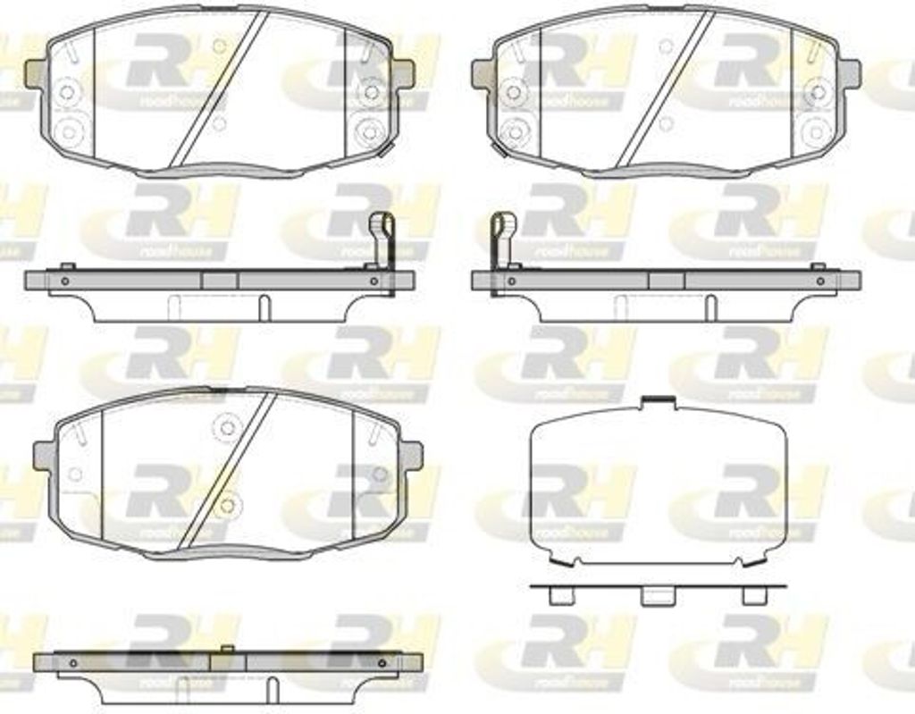 ROADHOUSE Bremsbeläge Satz Vorne Bremsklötze für HYUNDAI Kona (OS) 21038.12