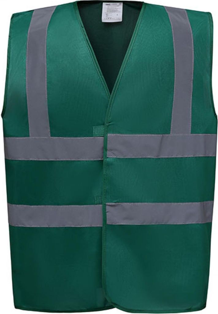 YOKO HVW100 | Sicherheitsweste High Visibility 2 Bands & Braces Waistcoat - Farbe: Paramedic Green - Größe: XL