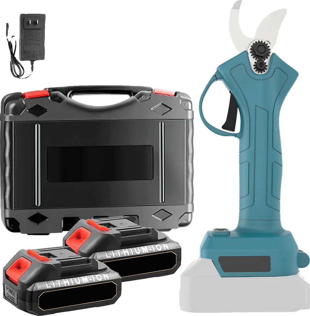 Forbici da Potatura Elettriche Professionali - Design Ergonomico e 2 Batterie