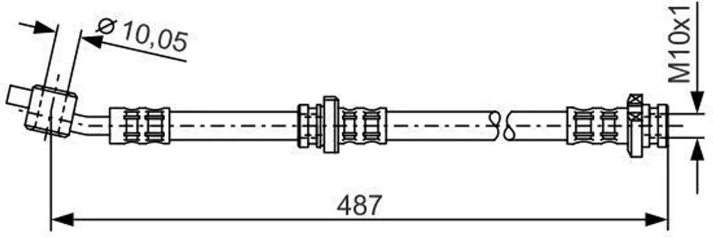 Tuyau de frein BOSCH 1 987 476 135 pour Nissan Almera II N16 OE 46210