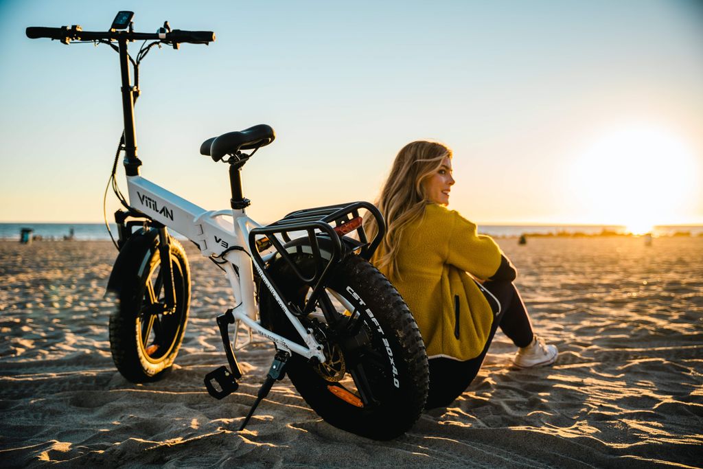 48V 13AH 20 Zoll E-Bike Elektrofahrrad E-Mountainbike City E-Fahrrad Fat Bike E-Bike Klappräder Fatbike Herren E-Bike Klapprad für Erwachsene Weiß