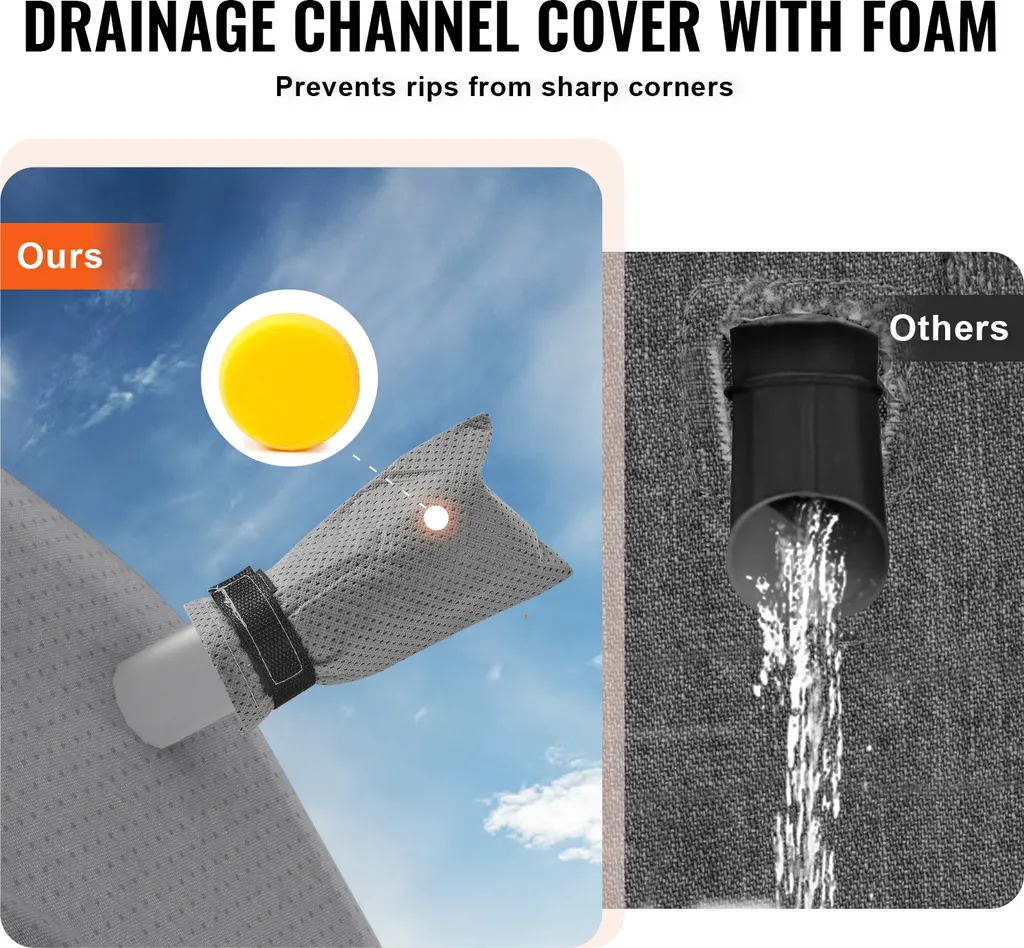 Housse Caravane Anti-Vent et Imperméable VEVOR avec Sangles et Patchs