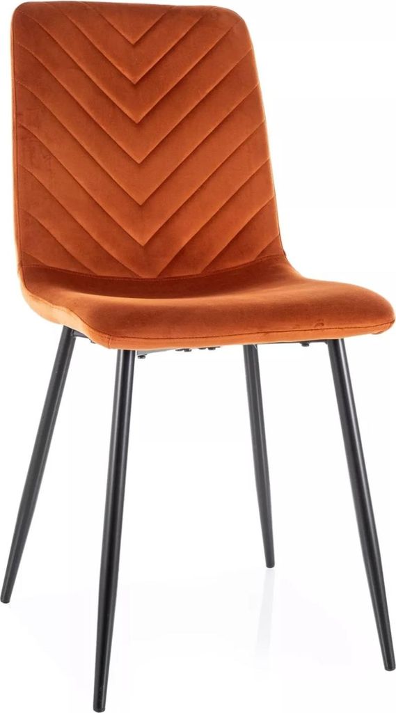 Esszimmerstuhl DOMINICA - orange / schwarz