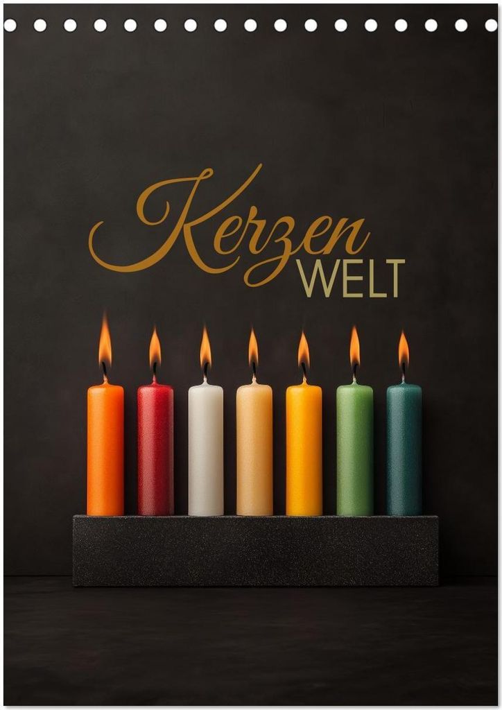 Kerzenwelt (Tischkalender 2026 DIN A5 hoch), CALVENDO Monatskalender