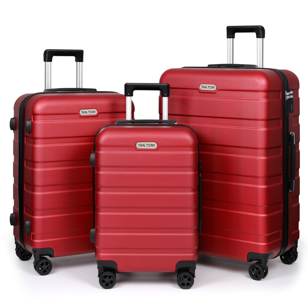 Handgepäckkoffer S/M/L/Set Koffer Hartschale Leicht Reisekoffer ABS Geräumig Haltbar Trolley Handgepäck Große Kapazität