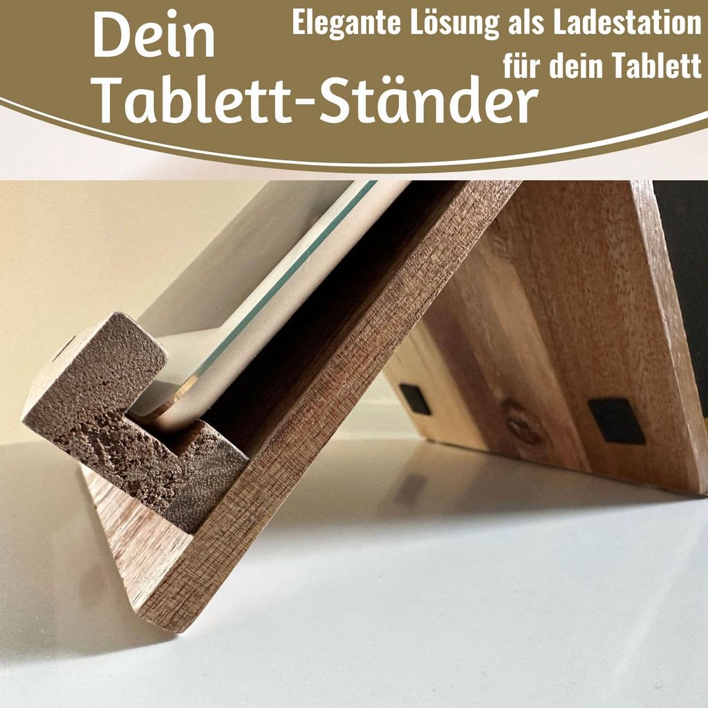 LS-LebenStil Holz Kochbuchhalter 23x18cm Braun