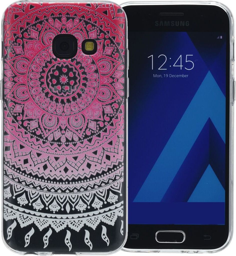Henna Cover für Samsung Galaxy J3 2016 Case Schutz Hülle Silikon Sonne Pink