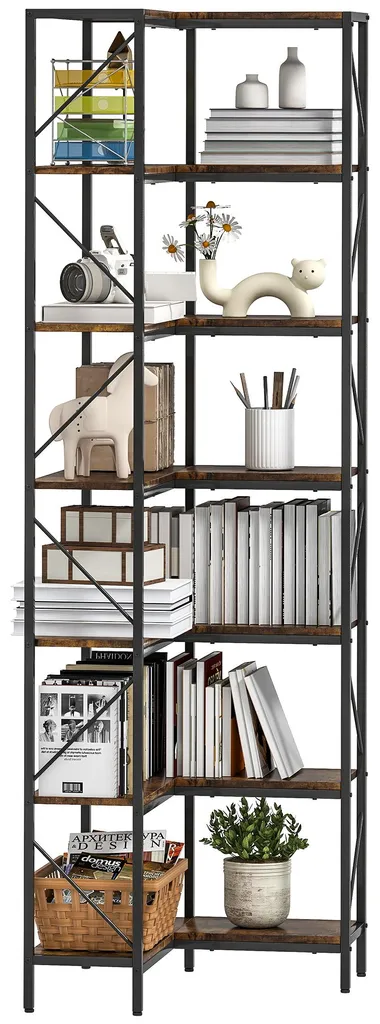 Meuble d'angle de rangement 7 niveaux pour optimiser vos petits espaces