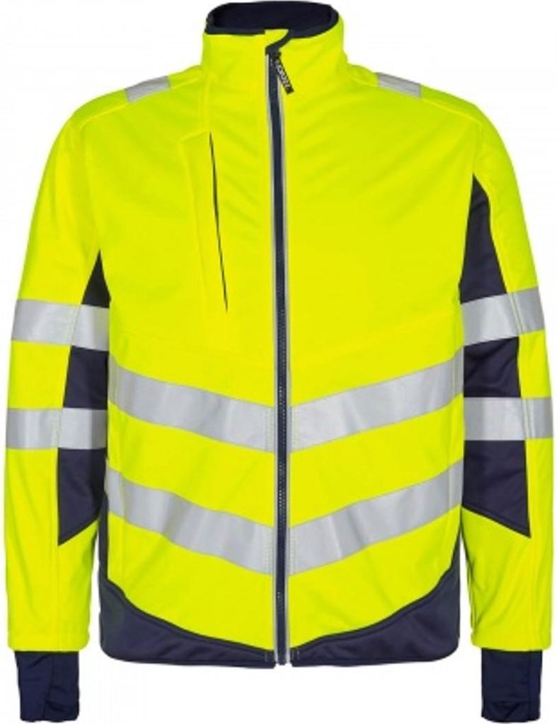 F. Engel Safety Softshelljacke, Gelb/Blue Ink, Gr. XL Produktbild 