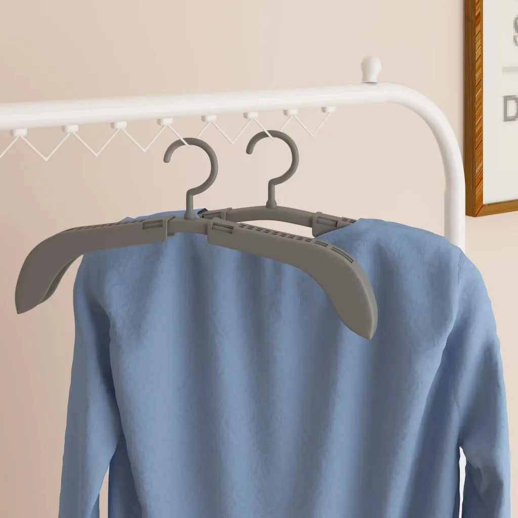 Grucce Regolabili vidaXL 10 Pezzi Grigio - Proteggi la Forma dei Vestiti